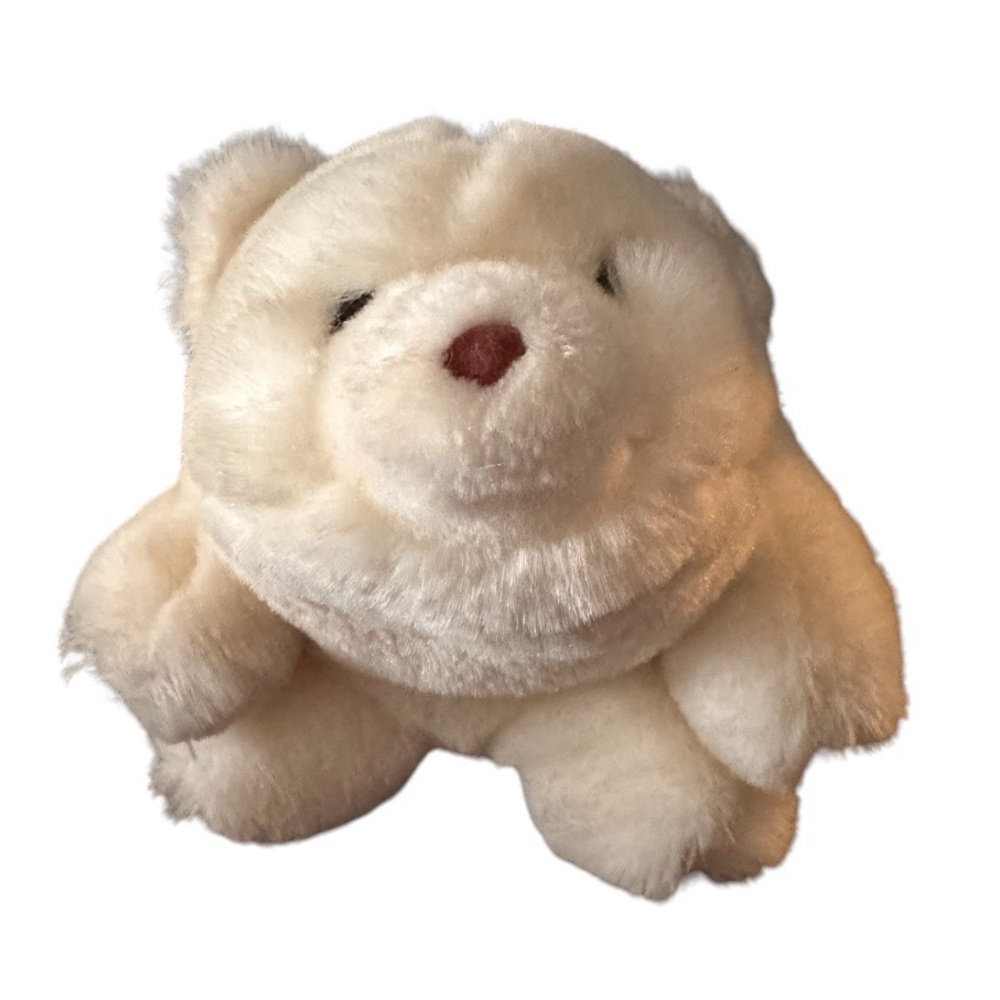 Vintage Gund Snuffles Bear Taupe And White 6" Plush Gold Tag 1980 White